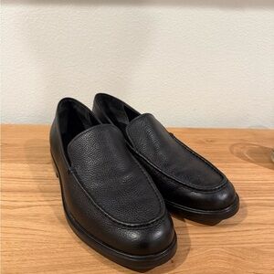 Vince Black Leather Loafers
